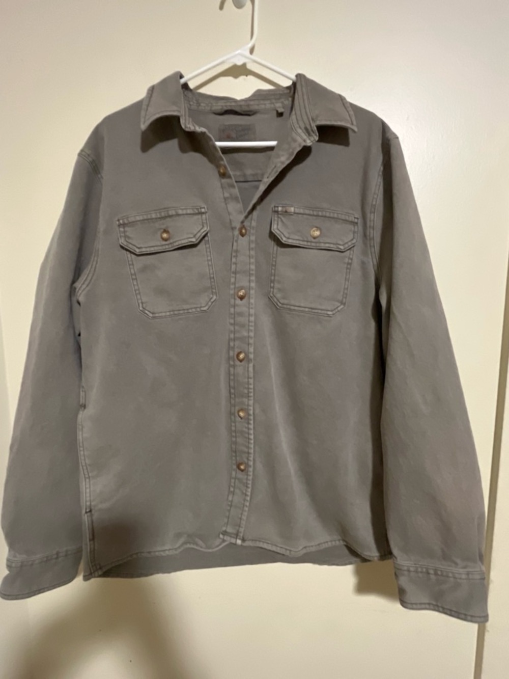 Faherty Gray Lightweight Shirt Jacket